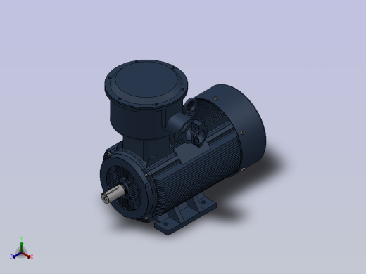 三相异步电动机YB3-112M-(2,4,6,8)正等轴测缩略图