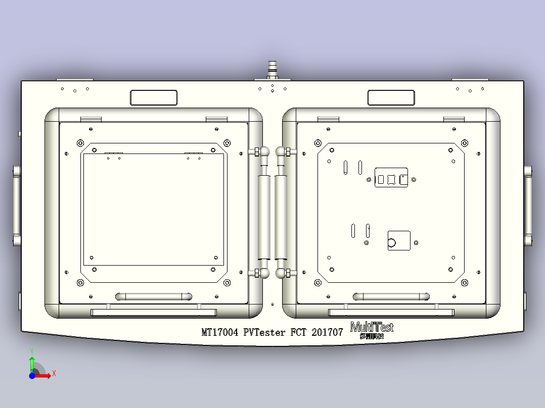 一款FCT测试治具3D模型前视图