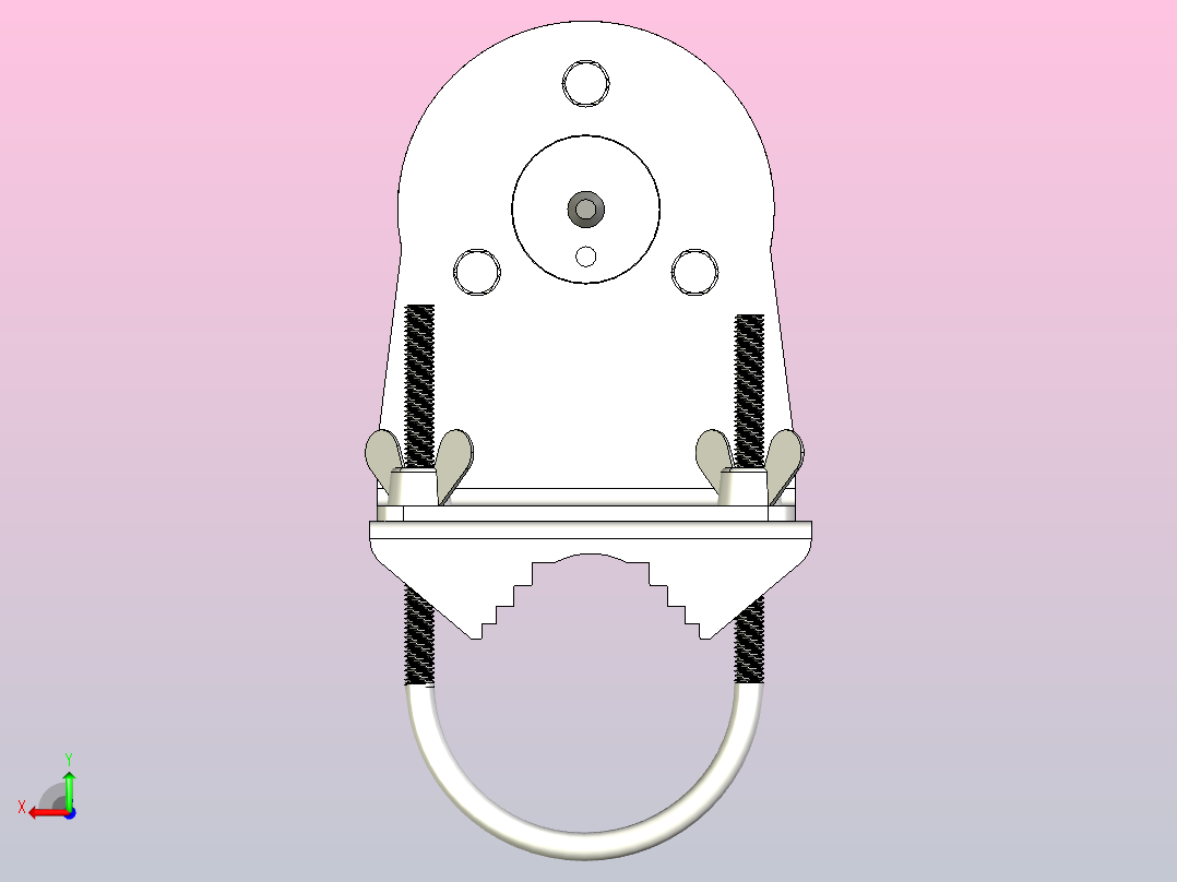 多频段天线后视图