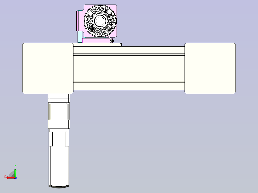 移动视觉检测机构后视图