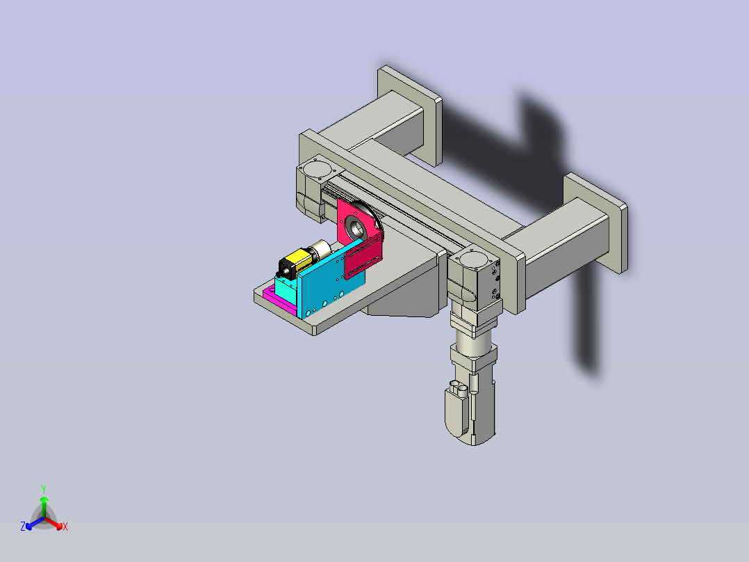 移动视觉检测机构正等轴测图