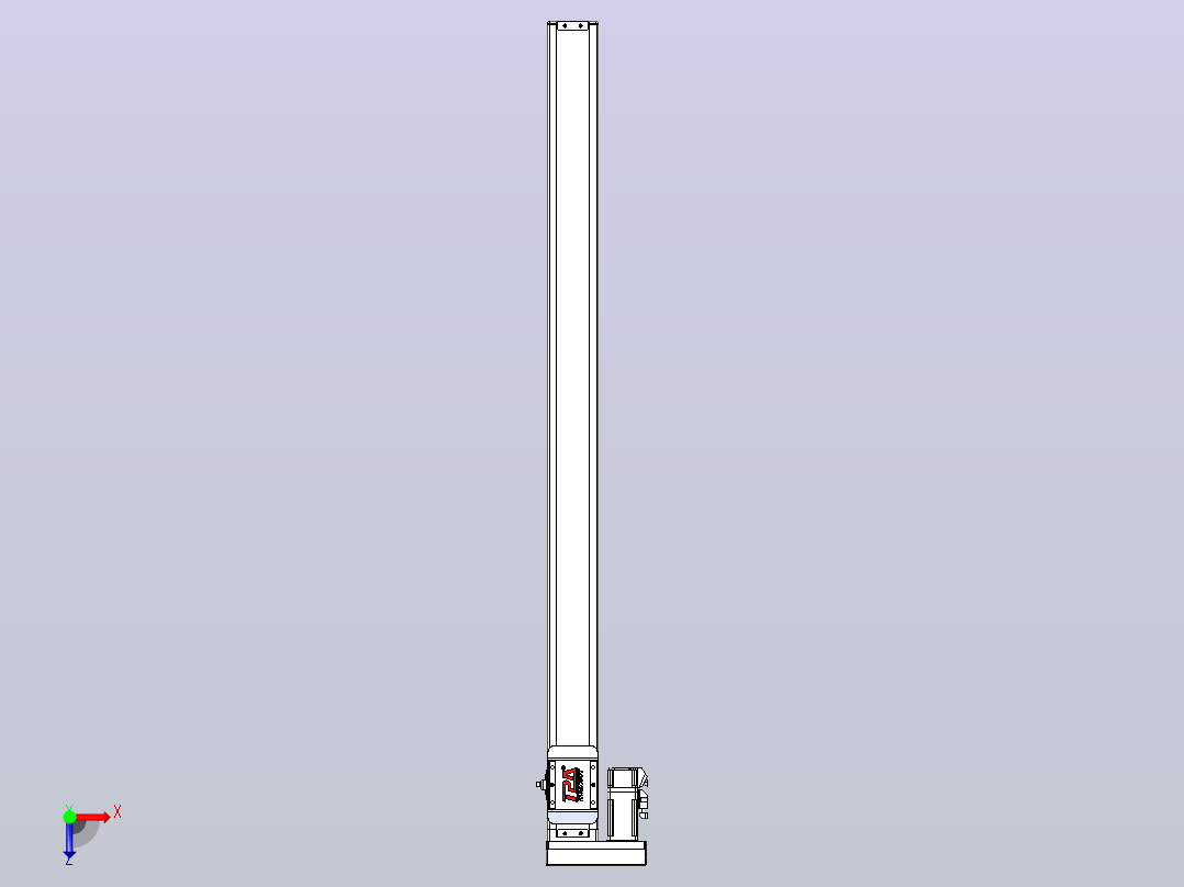 滚珠丝杠直线轴带导轨全封闭TPA-HCR-65S-1610C-L900-MR-C-P10-N3俯视图