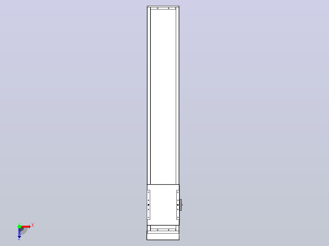 滚珠丝杠直线轴带导轨全封闭TPA-HCR-140D-2010C-L750-MP-Y-P40-N3俯视图