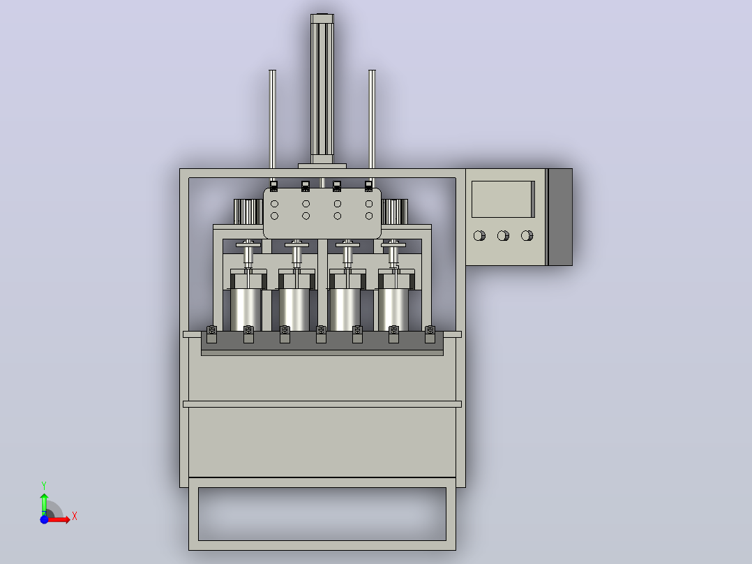 不锈钢储罐泄漏测试机ss-tank-leakage-testing-machine--stp前视图