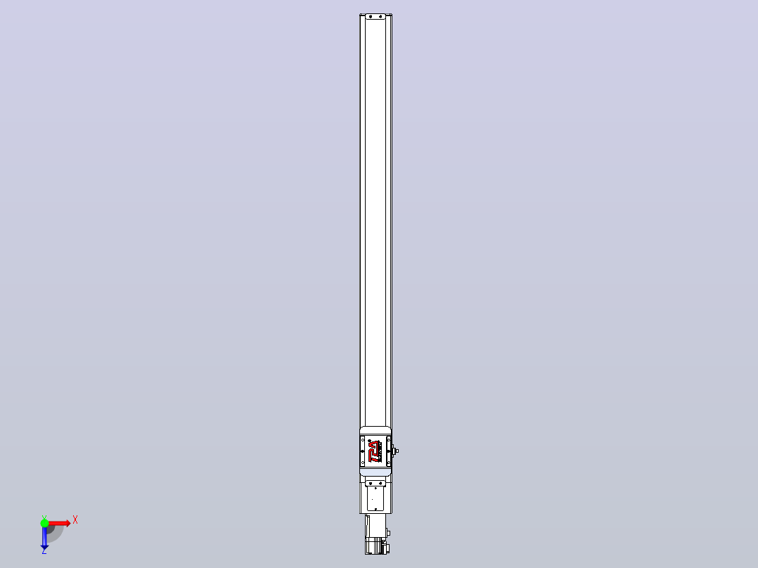 滚珠丝杠直线轴带导轨全封闭TPA-HCR-65S-1610C-L800-M-Y-P10-N3俯视图