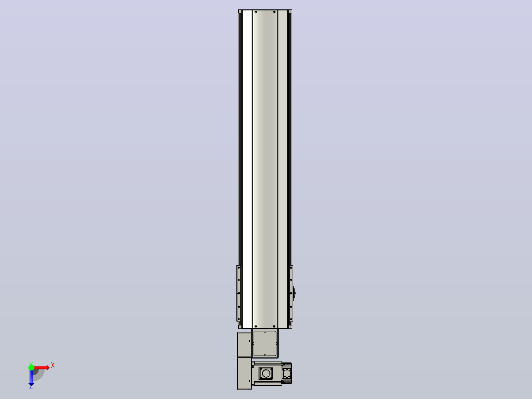 皮带直线轴半封闭可选导轨TPA-HNB-220D-176-L900-ML-C-P1K-N3俯视图