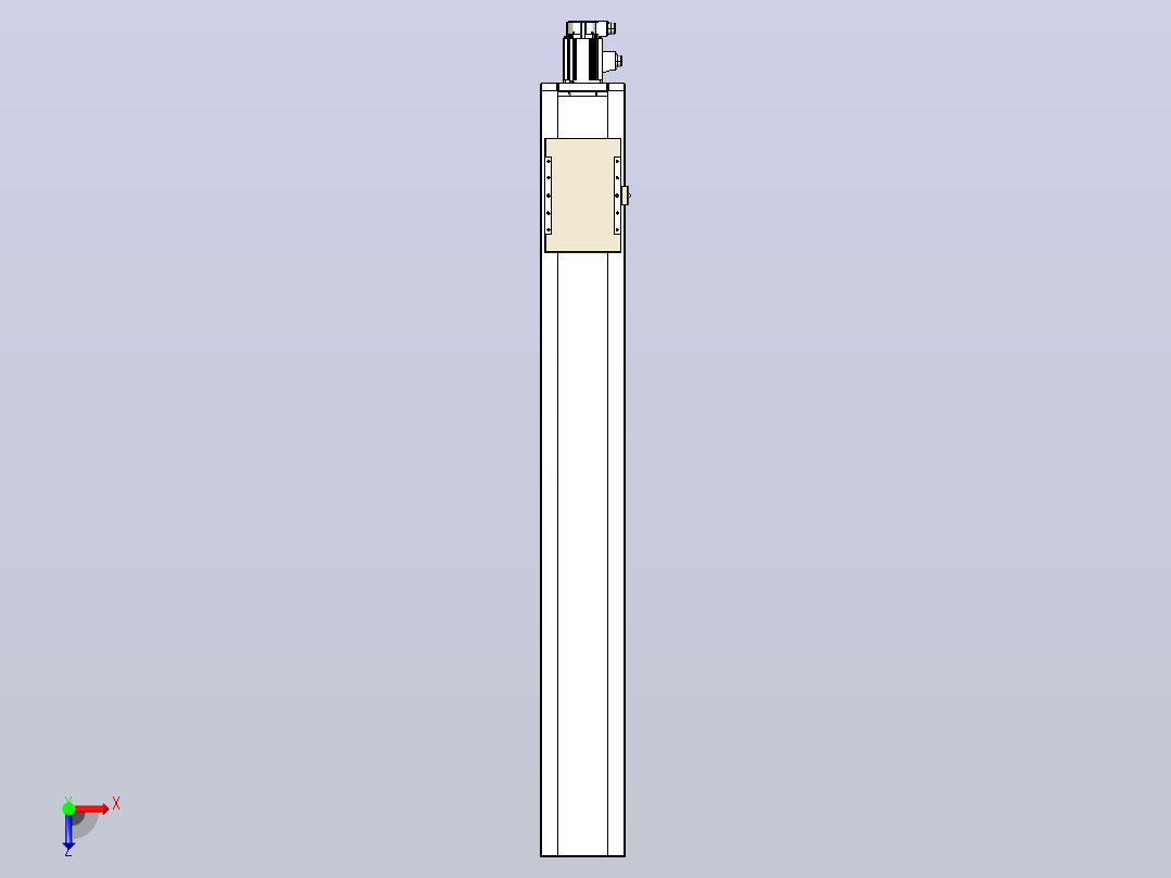 滚珠丝杠直线轴带导轨全封闭TPA-HCR-220D-3210C-L1550-M-Y-P1K-N3俯视图