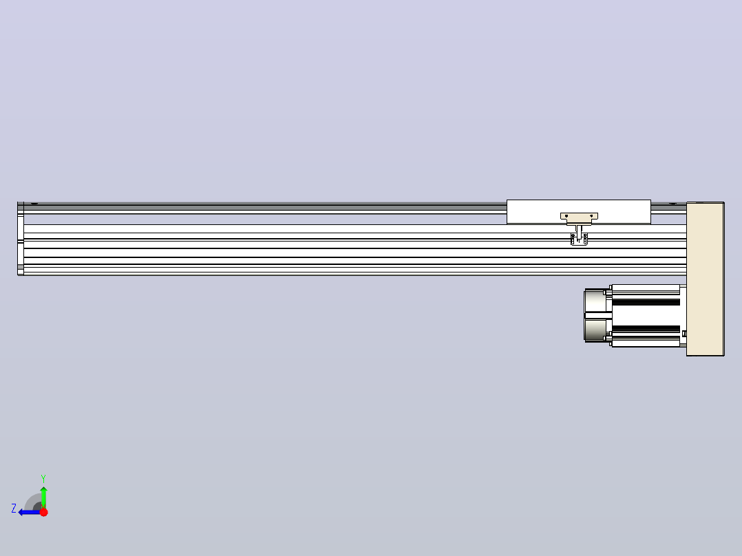 日规模组半封闭丝杆TPA-HNR-220D-3210C-L700-MP-C-P1K-N3右视图