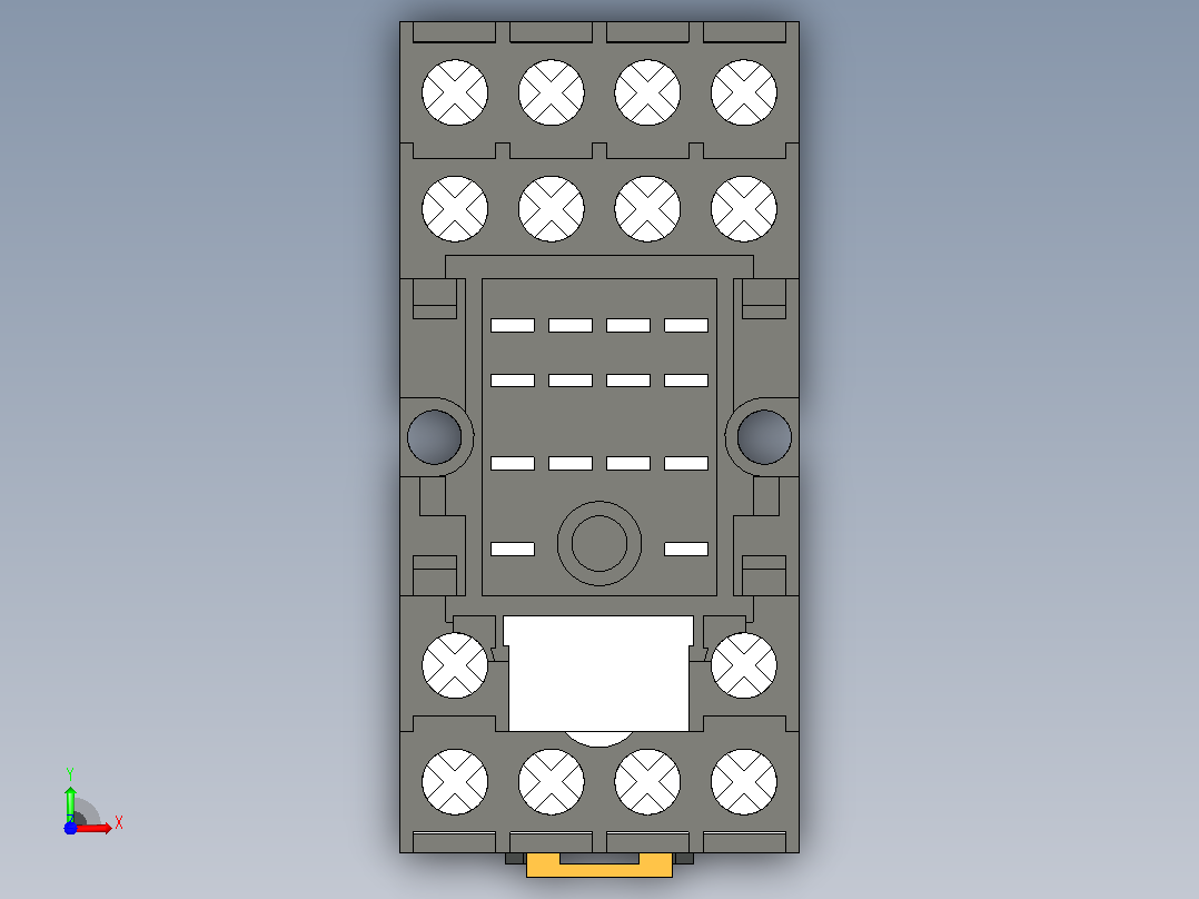 菲尼克斯通用继电器ECOR-2-BSC2-RT_4X21前视图