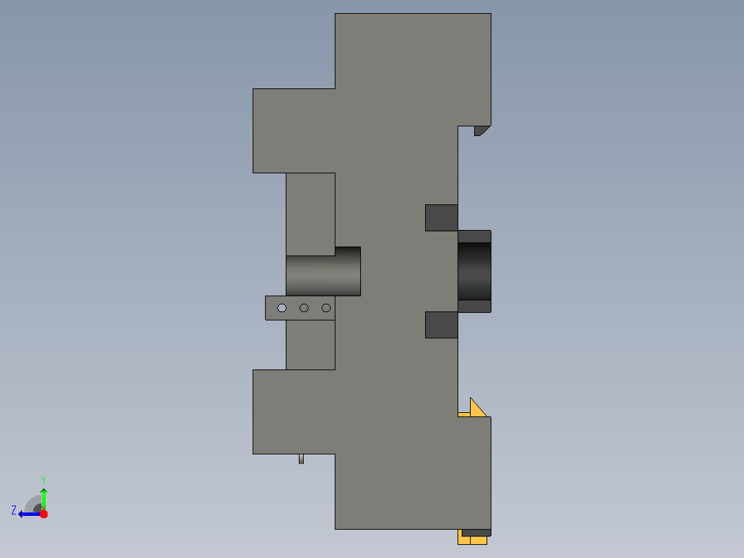 菲尼克斯通用继电器ECOR-2-BSC2-RT_4X21右视图