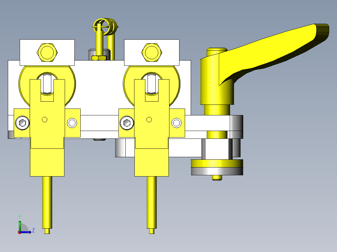 层叠托盘的分离左视图