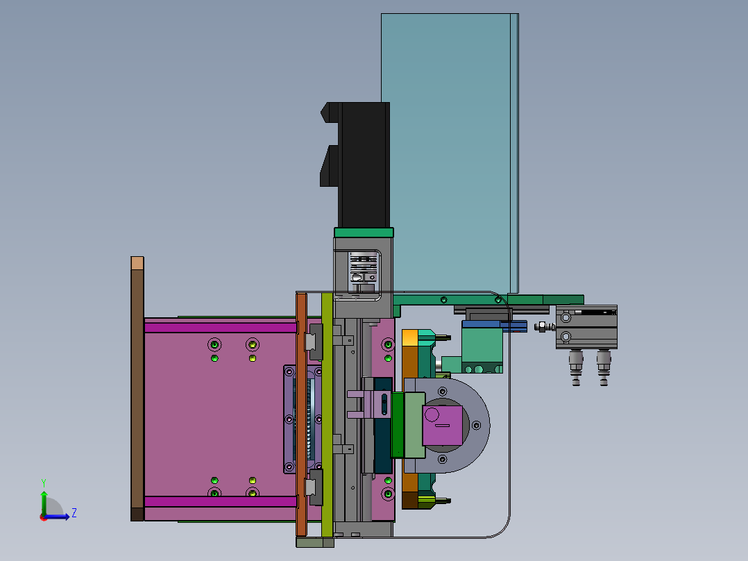 CCD自动检测机含BOM sw17可编辑左视图