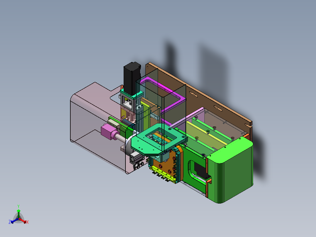 CCD自动检测机含BOM sw17可编辑正等轴测图