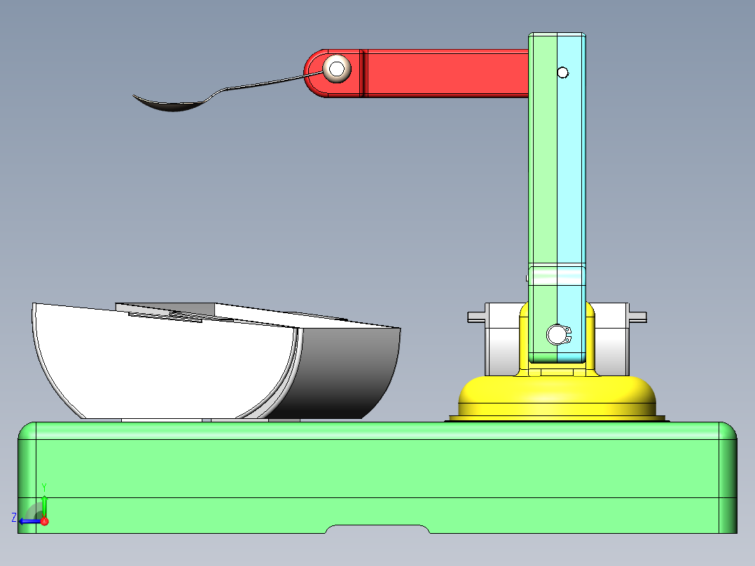 自动送餐设备sw16可编辑右视图