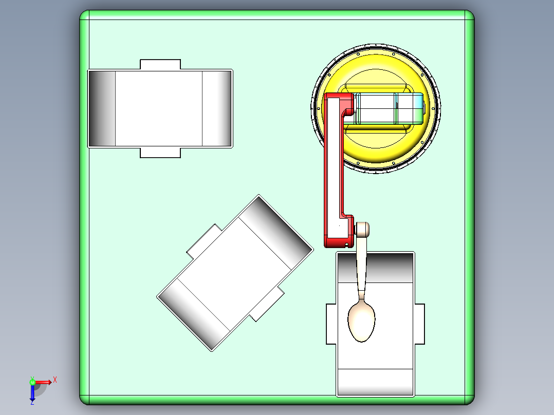 自动送餐设备sw16可编辑俯视图