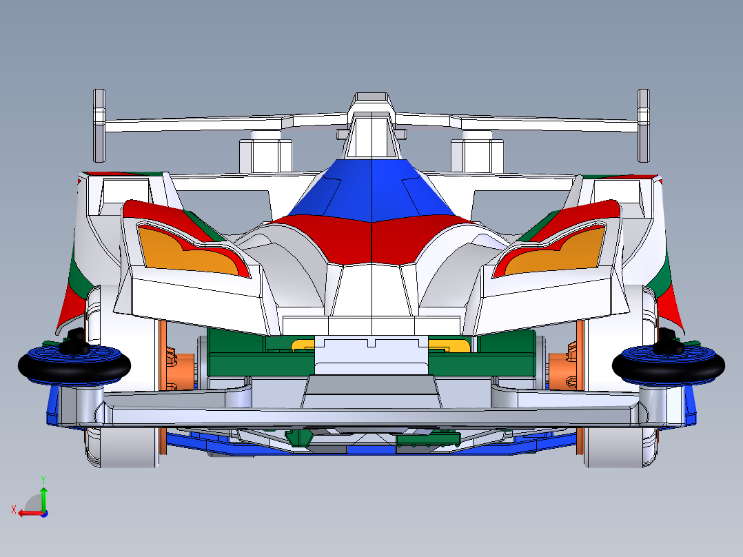 炫酷跑车后视图