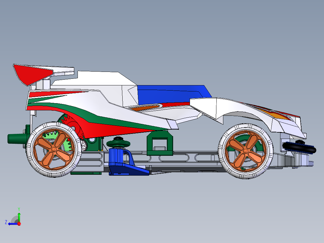 炫酷跑车右视图
