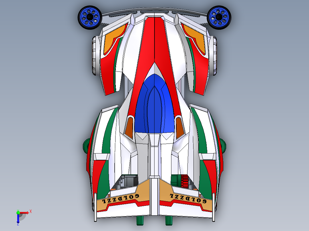 炫酷跑车俯视图