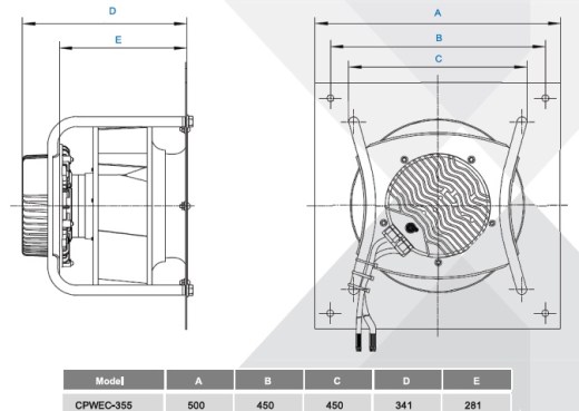 EC插头风扇355风机缩略图