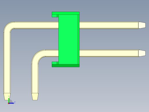 彩色公排针 100mil 2.54mm 系列-DS1022_green_2x40p_100mil_TypeD_rev1.0左视缩略图