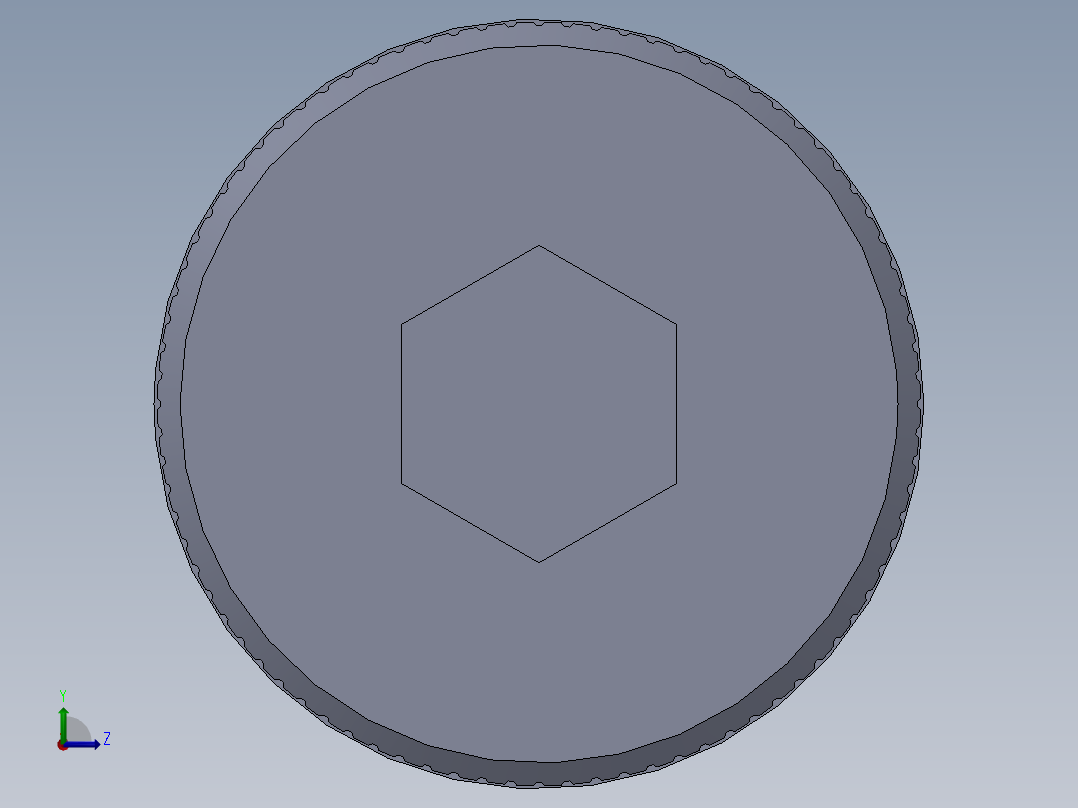 内六角螺螺栓-SB 0.500-13 x1.5.SLDPRT左视图
