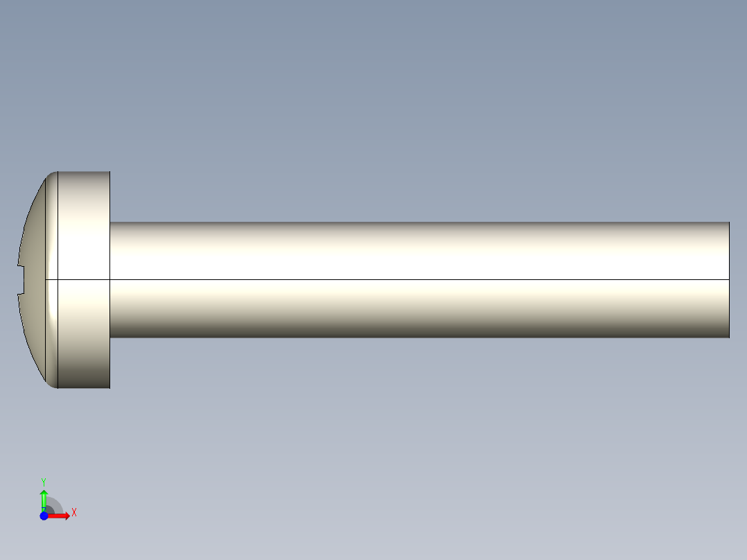 螺丝 M3 十字盘头-M3 x 16 Screw head.STEP前视图