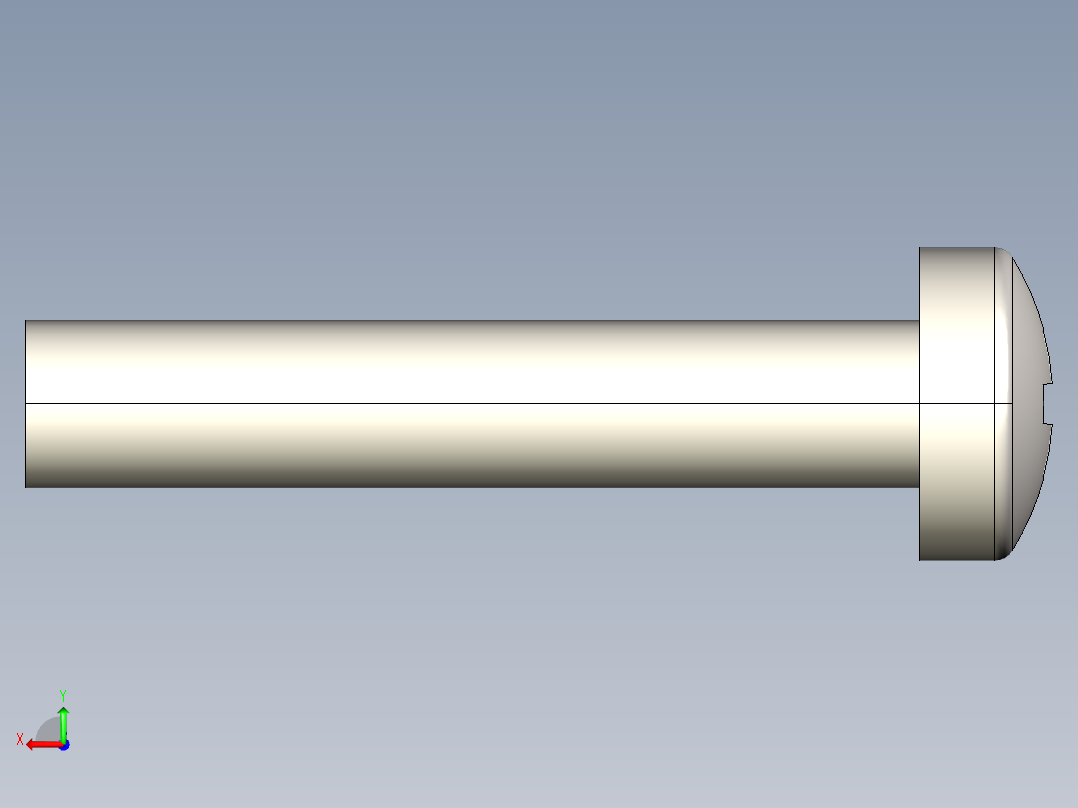 螺丝 M3 十字盘头-M3 x 16 Screw head.STEP后视图