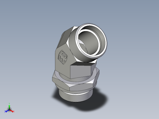 卡套式工业通用硬管接头EO_Adjustable_locknut_45_deg_elbow_VEE28LMOROMDCF