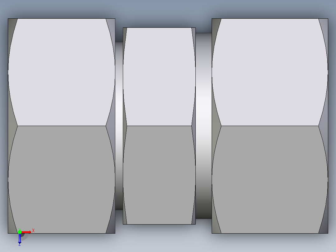 卡套式工业通用硬管接头EO_Distance_piece_adapter_DA38S71俯视图