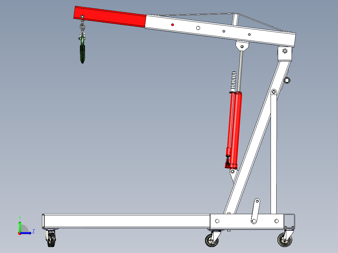 折叠式移动起重机左视图