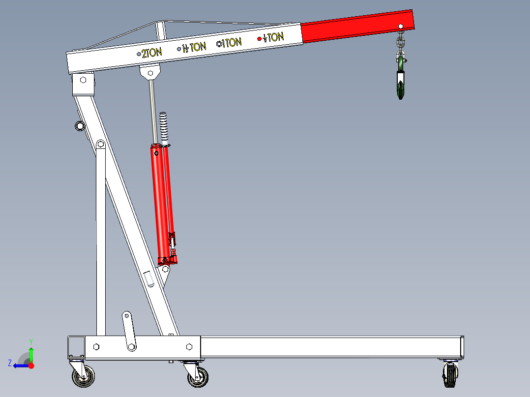 折叠式移动起重机右视图