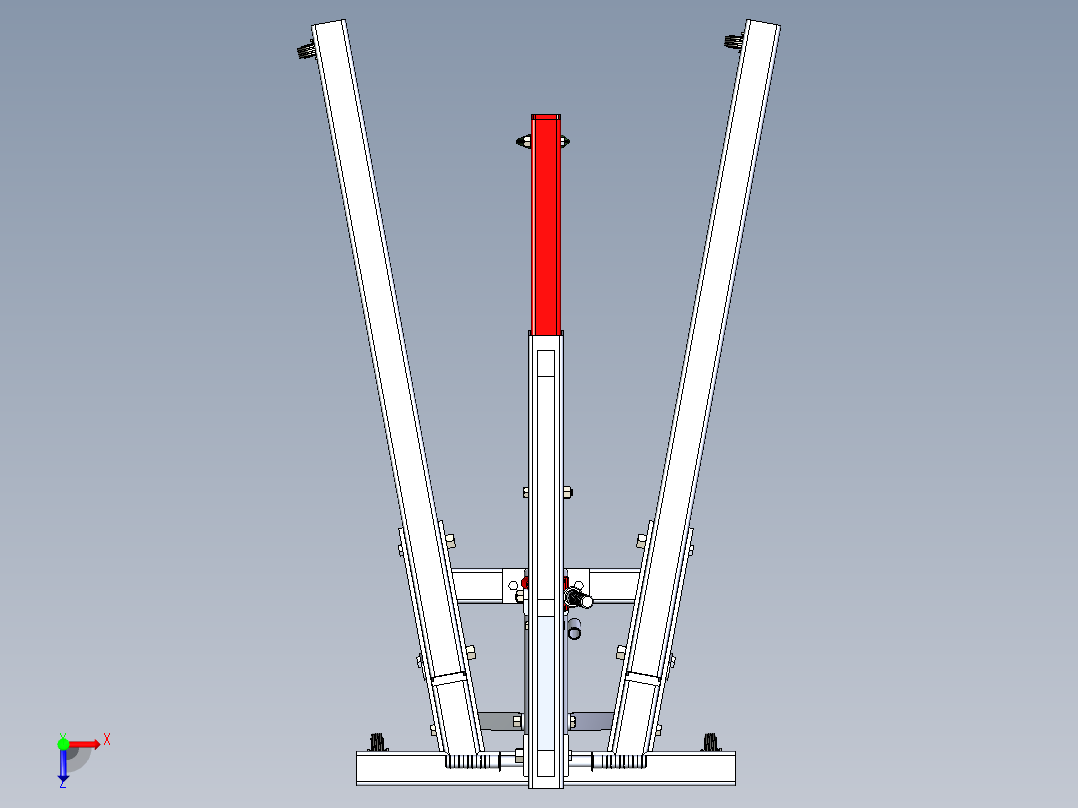 折叠式移动起重机俯视图