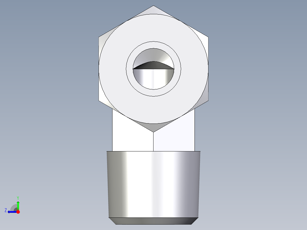 卡套式工业通用硬管接头EO_Male_stud_elbow_WE06LLR71右视图
