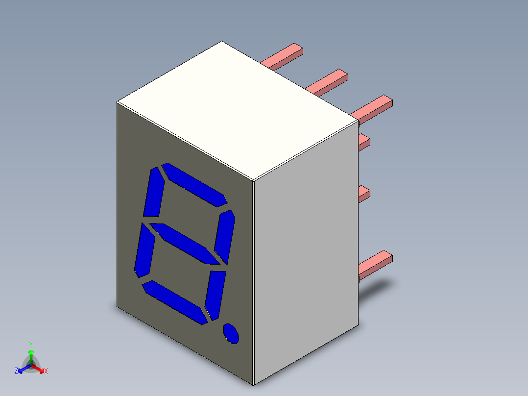 7段显示屏，LED，通孔组件，7毫米字符