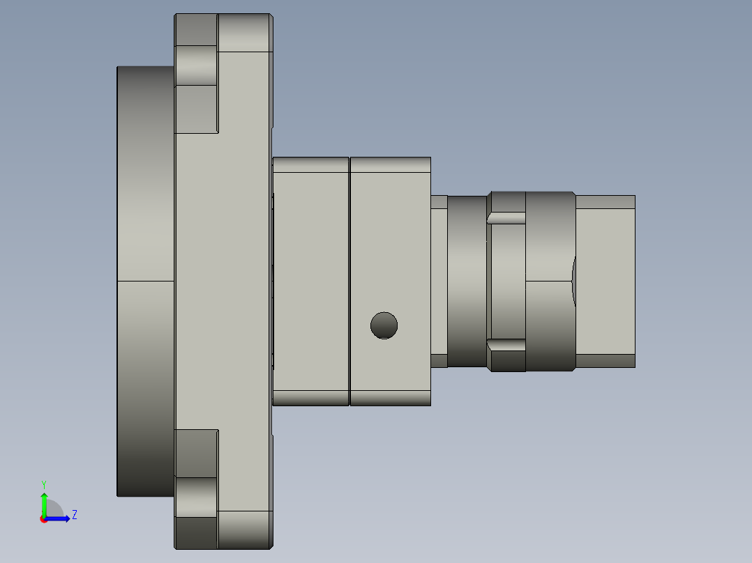 中空旋转平台KFN280-L2-50-(19-70-90-M5)左视图