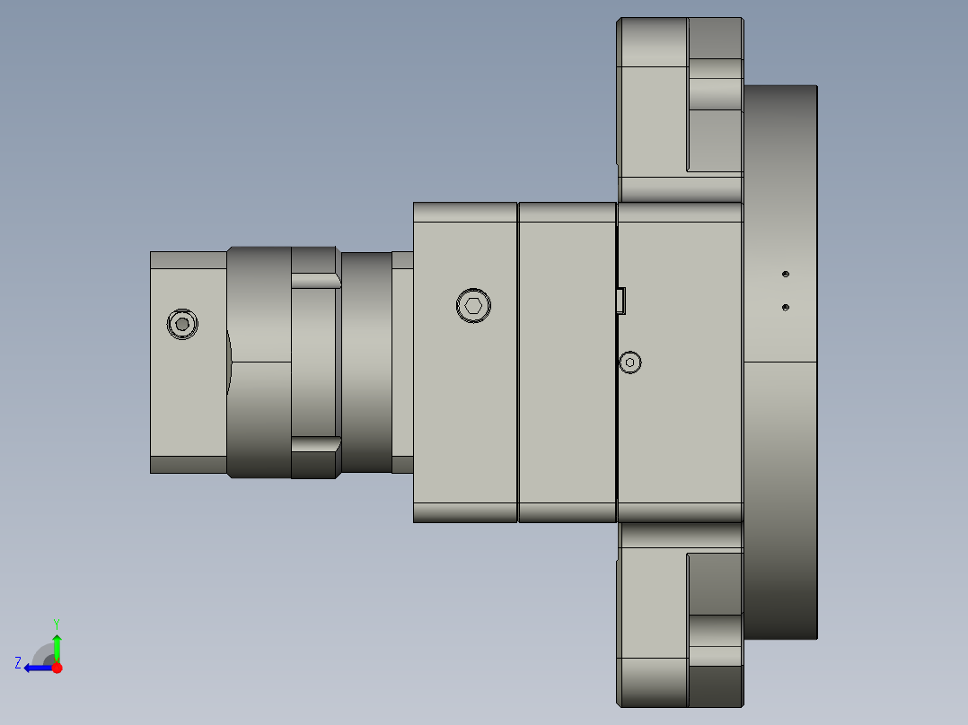 中空旋转平台KFN280-L2-50-(19-70-90-M5)右视图
