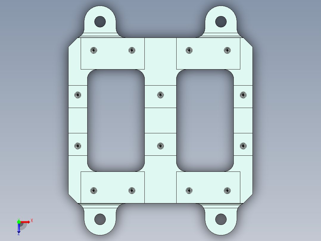 发动机模型俯视图