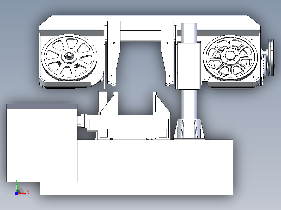 70 4230锯床模型前视图