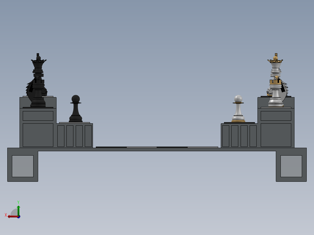 国际象棋-优雅的设计后视图