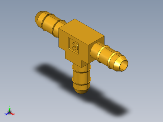 工业通用螺蚊管倒齿式工业硬管接头Union Tee 224-4