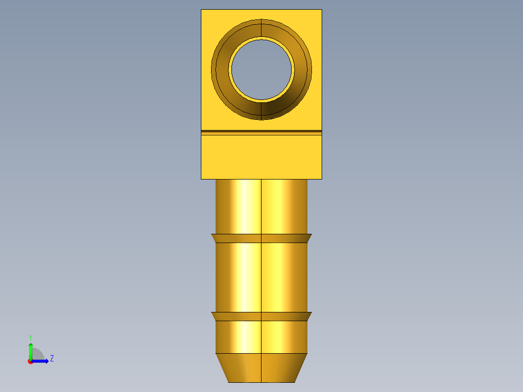 工业通用螺蚊管倒齿式工业硬管接头Union Tee 224-4左视图