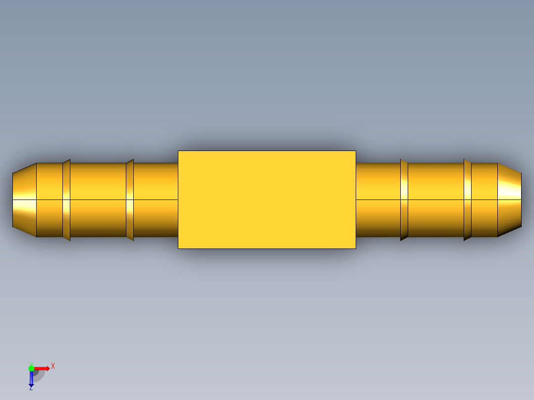 工业通用螺蚊管倒齿式工业硬管接头Union Tee 224-4俯视图