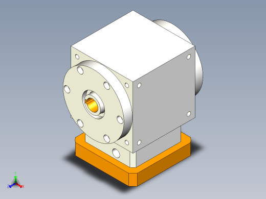 换向器PW110双孔-1 19-95-130-M8.stp正等轴测缩略图
