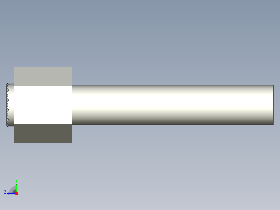 定位配件(A)BUH-3D多系列多零件图纸模型右视图