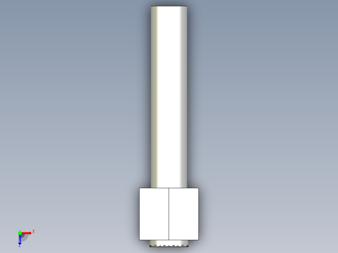 定位配件(A)BUH-3D多系列多零件图纸模型俯视图