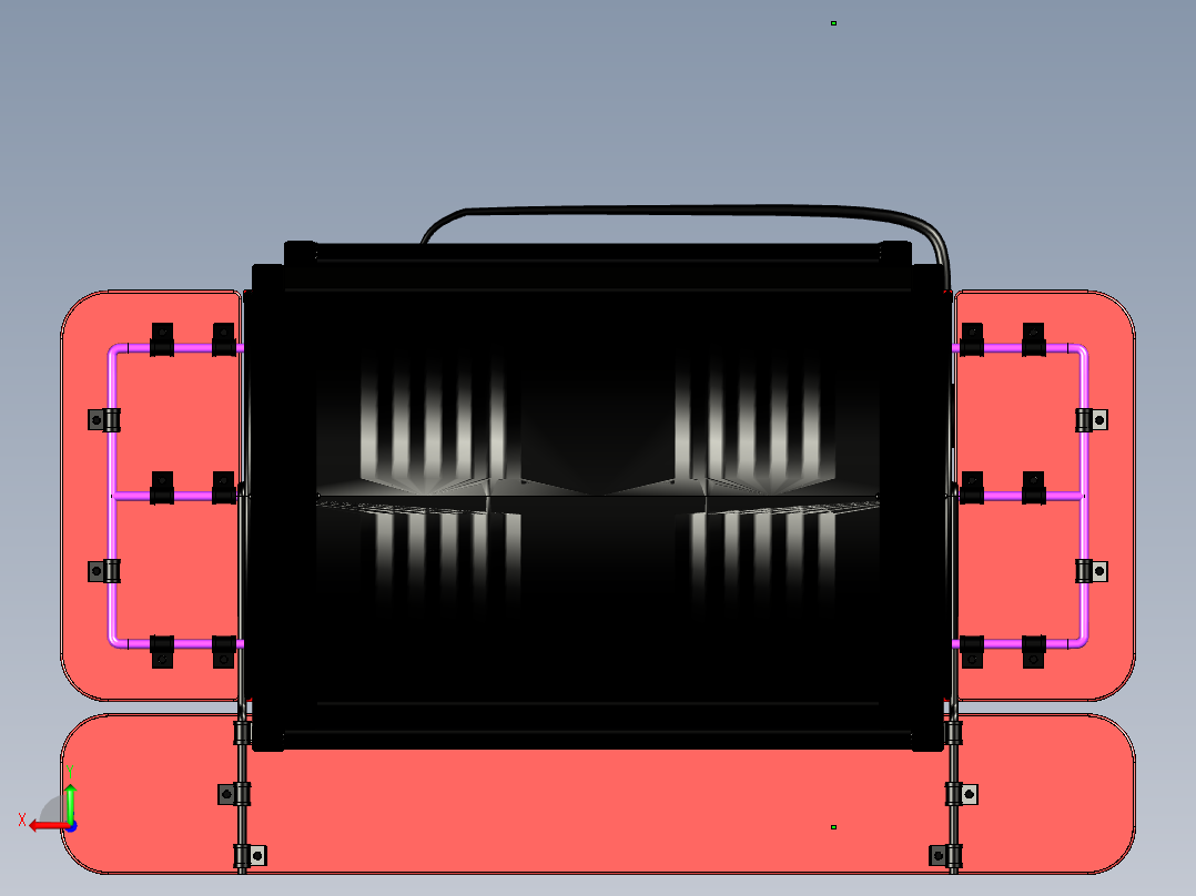 油桶烧烤切口后视图