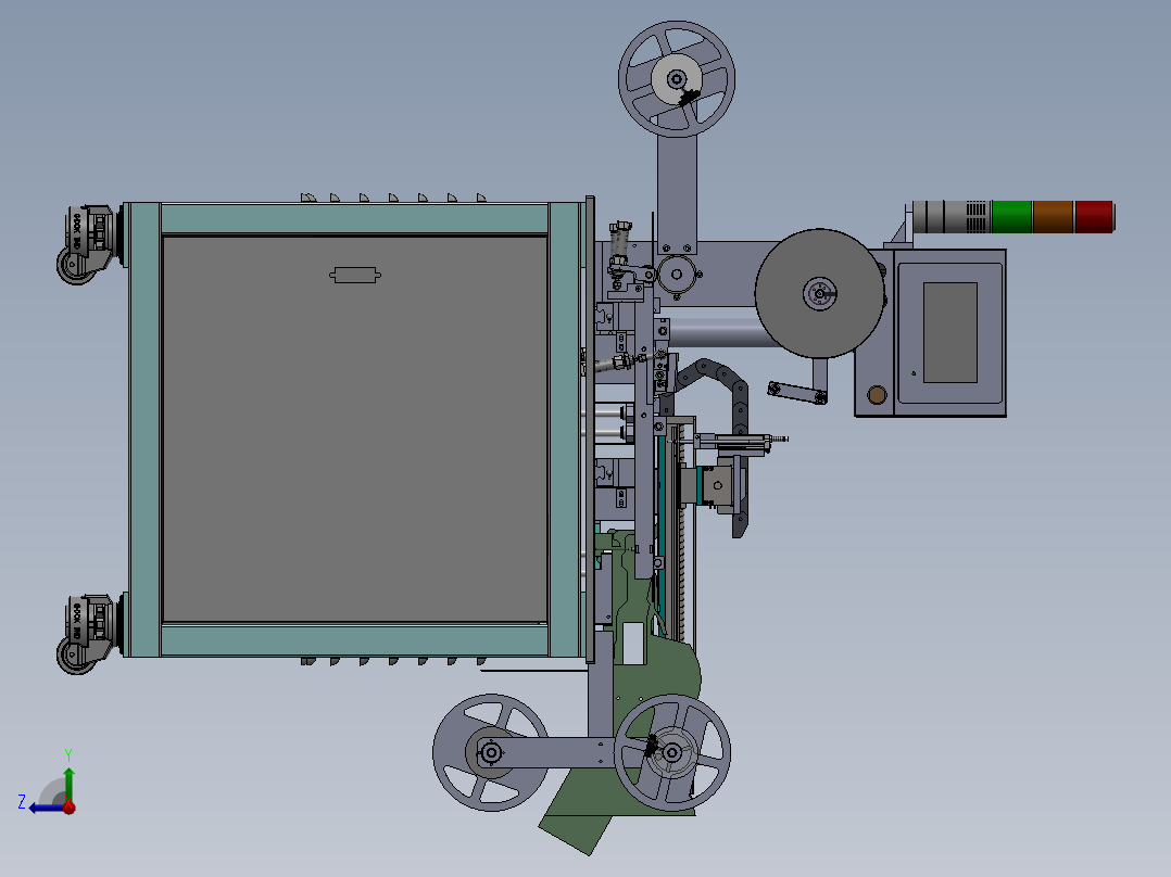 高温测试包装机（属贴片元件高温测试之后用到的设备）右视图