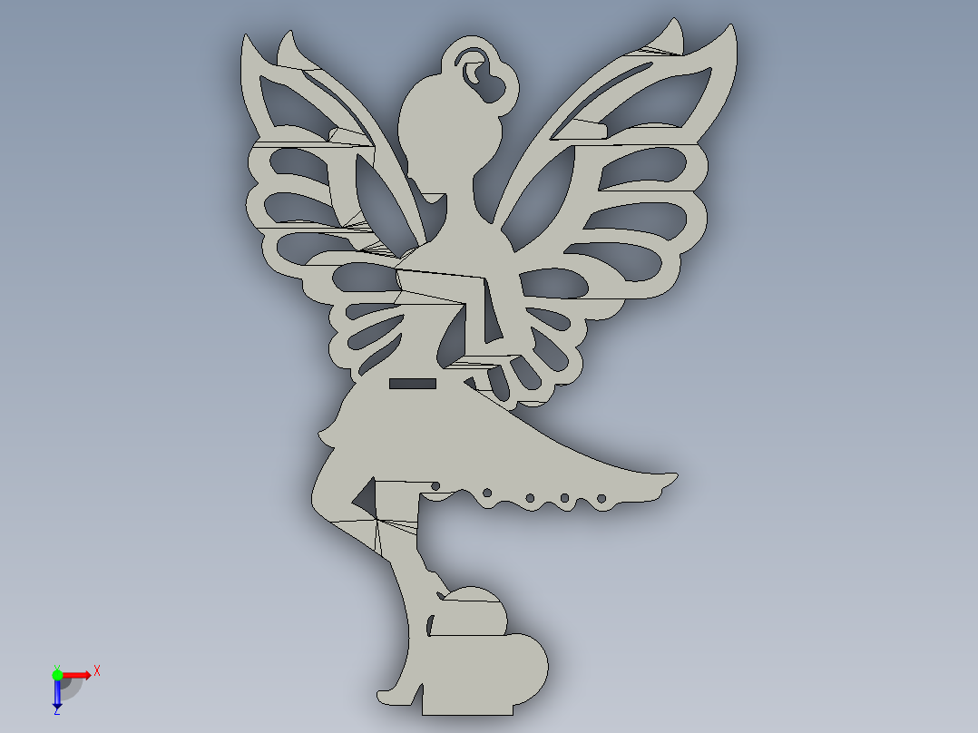 立体拼图、激光切割、线切割图纸(6)俯视图