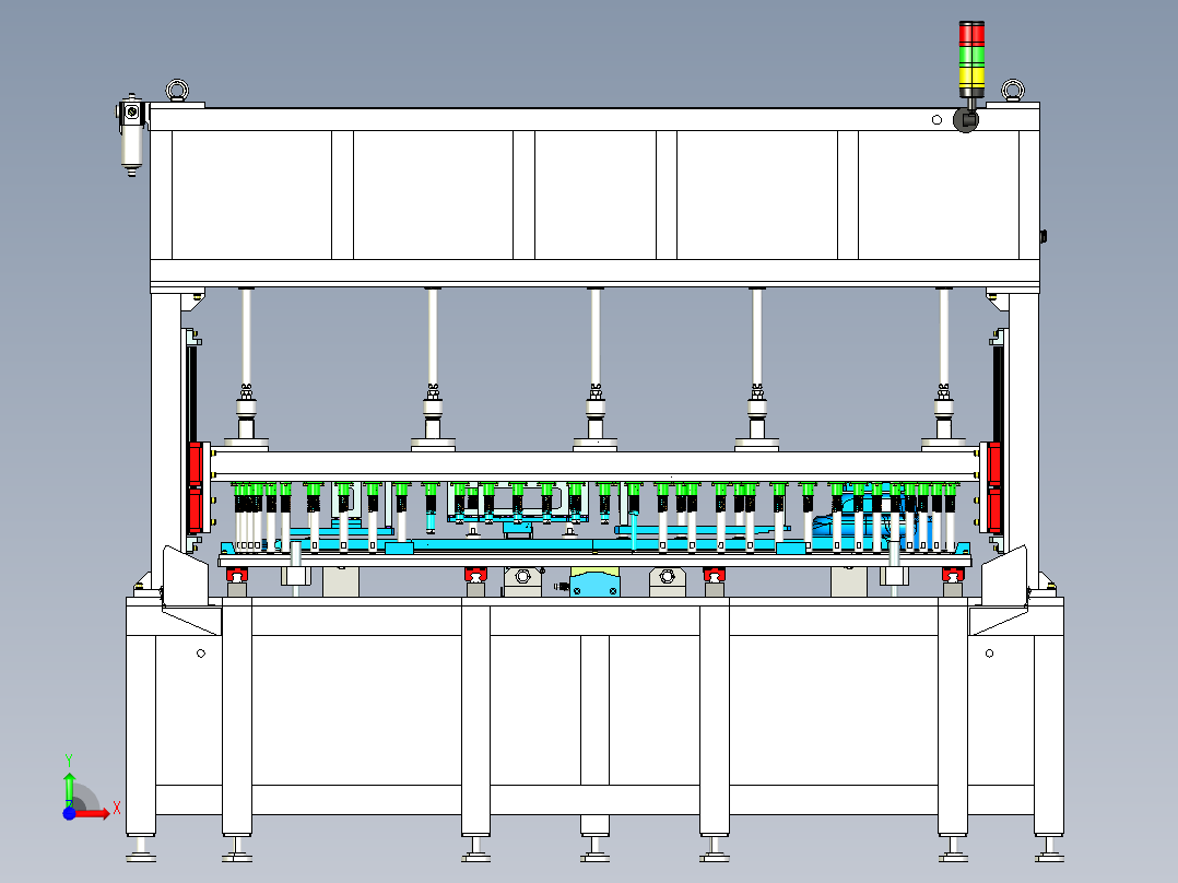 新能源电池包气密性检测stp前视图
