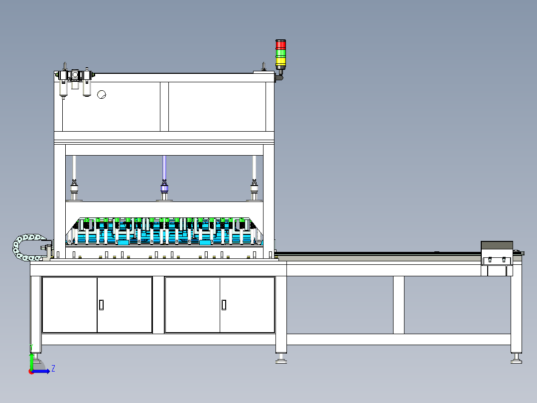 新能源电池包气密性检测stp左视图